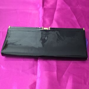 Black Patent Leather  Bonita Clutch